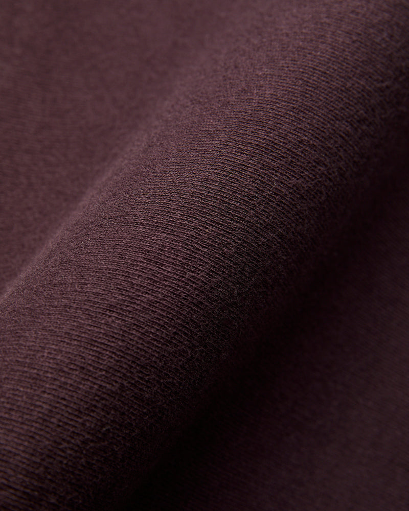 Front Zip Hoodie in Brown Violet