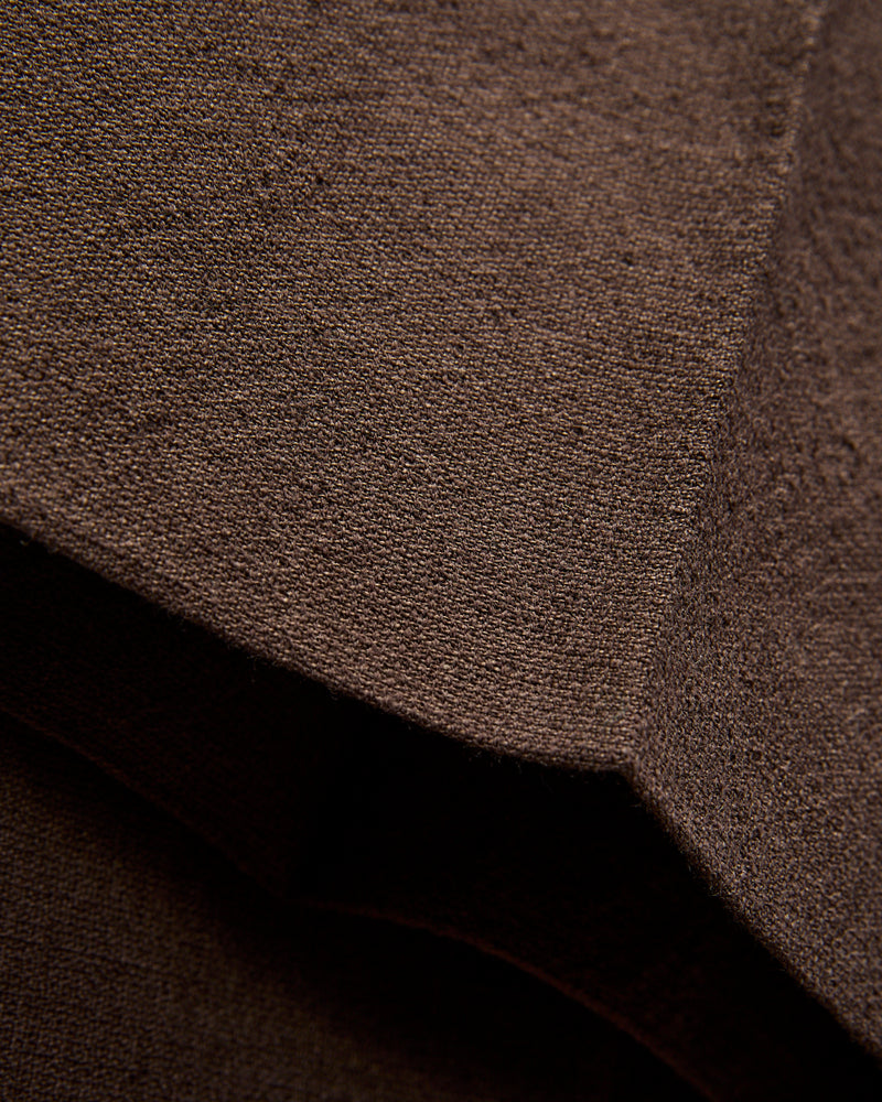 Wool Hemp Neutral Trousers in Brown