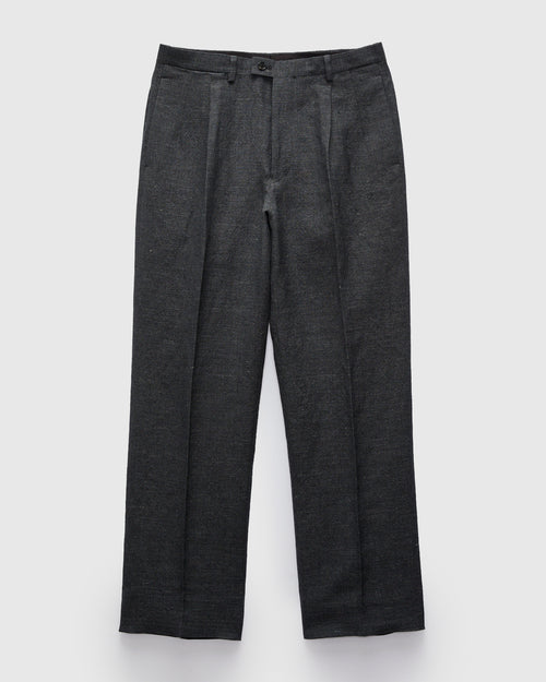 Wool Hemp Neutral Trousers in Top Charcoal