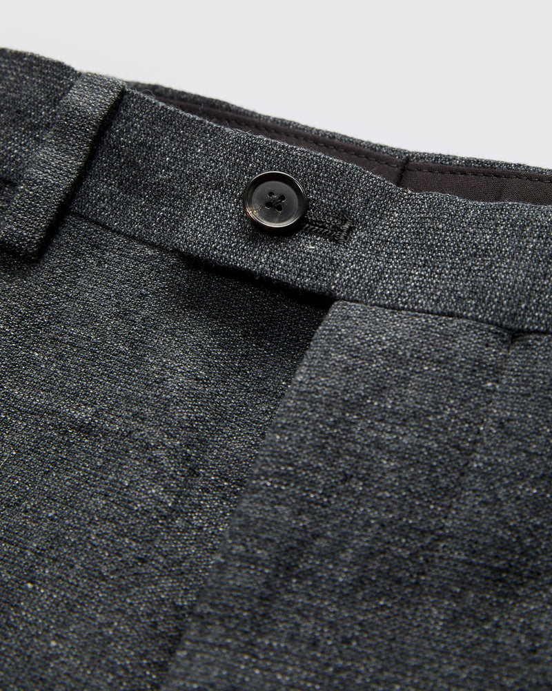 Wool Hemp Neutral Trousers in Top Charcoal