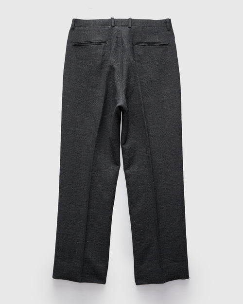 Wool Hemp Neutral Trousers in Top Charcoal