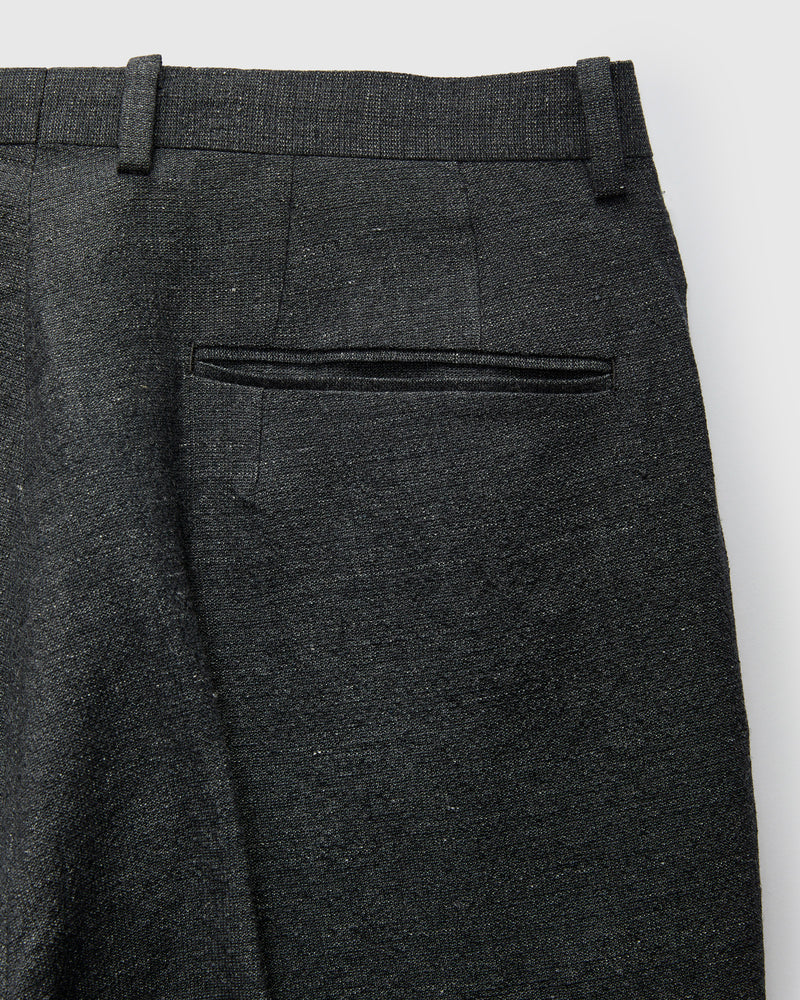 Wool Hemp Neutral Trousers in Top Charcoal