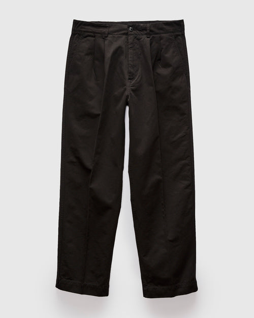 Canal Pleated TwillForm Pant in Black