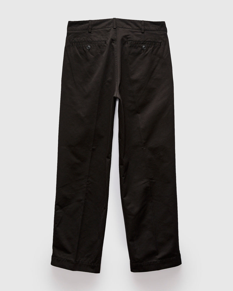 Canal Pleated TwillForm Pant in Black