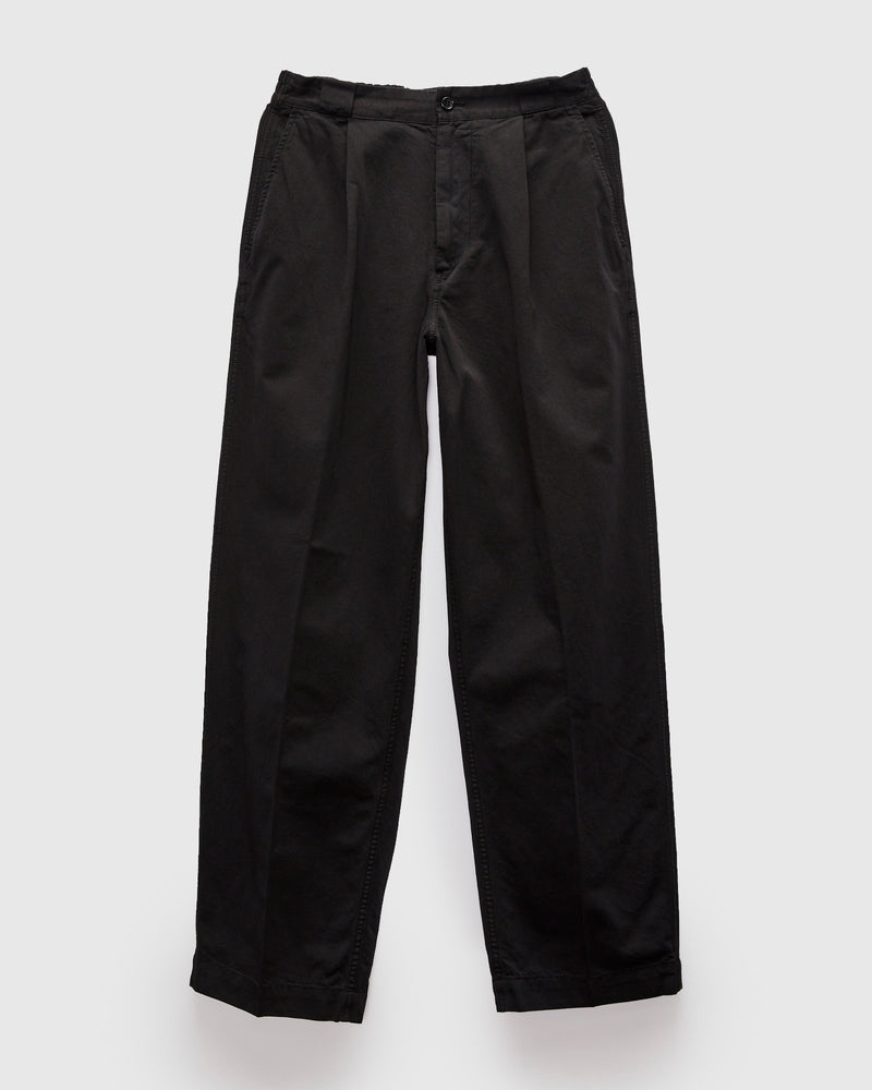 Harbor Twill Cotton Pant in Black