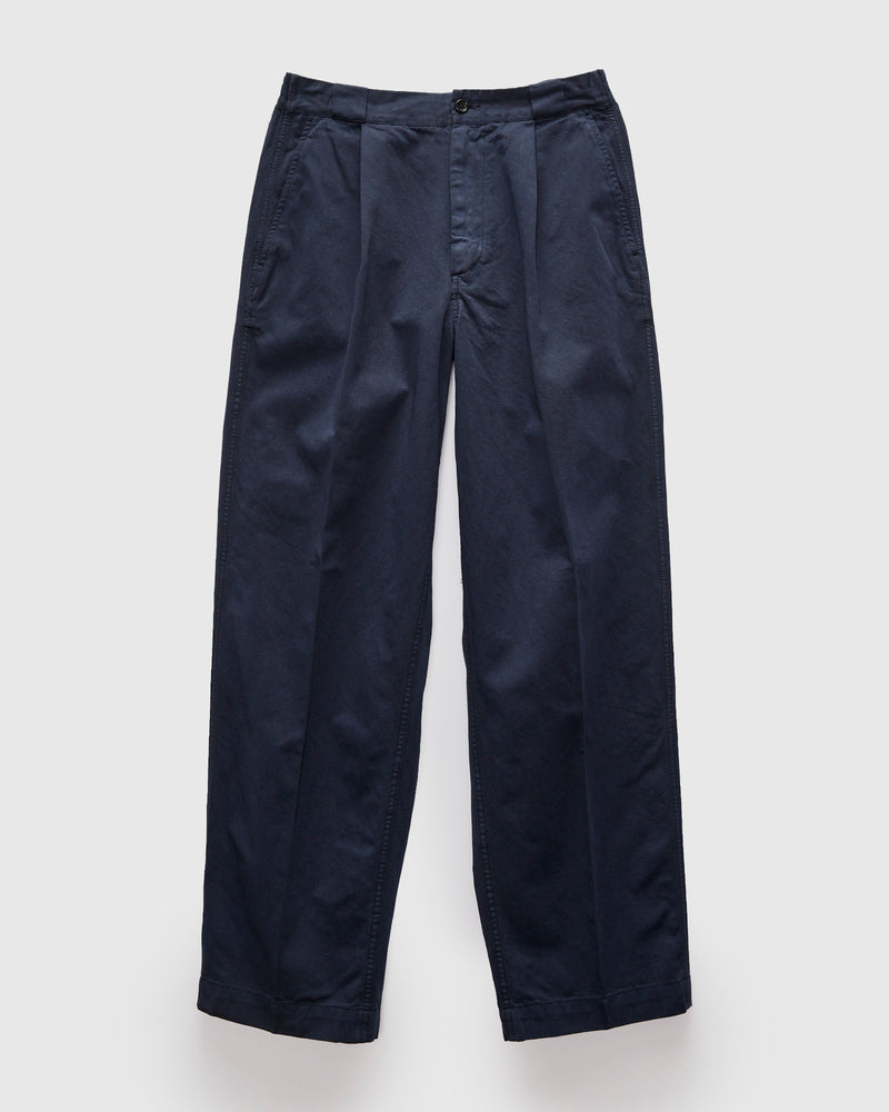 Harbor Twill Cotton Pant in Midnight Navy