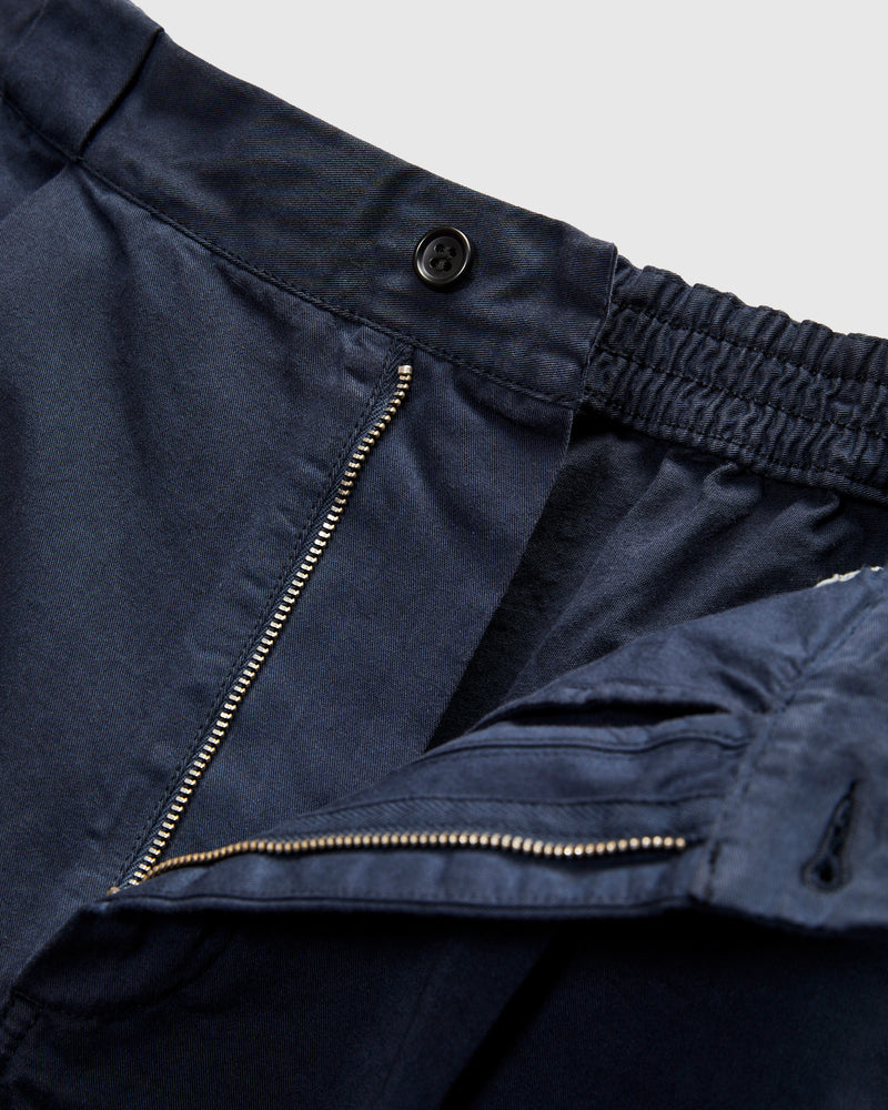 Harbor Twill Cotton Pant in Midnight Navy
