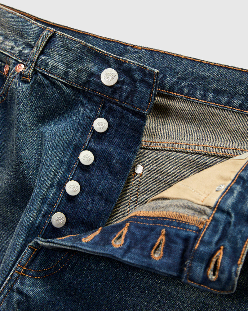 K102 Indigo Vintage Wash Jean – Straight Fit