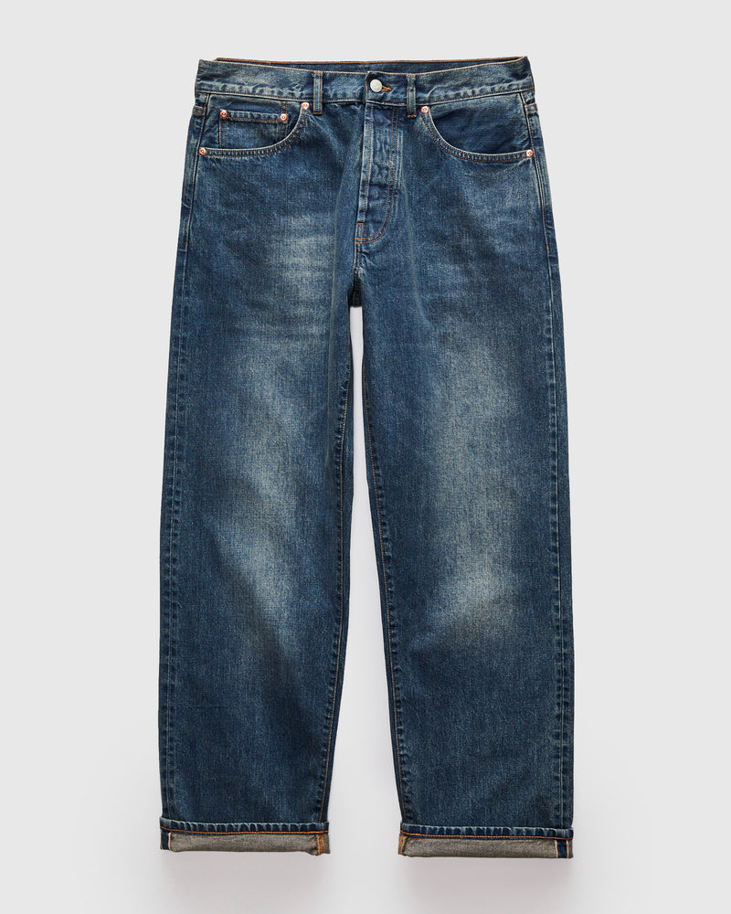 K102W Indigo Vintage Wash Jean – Wide Fit