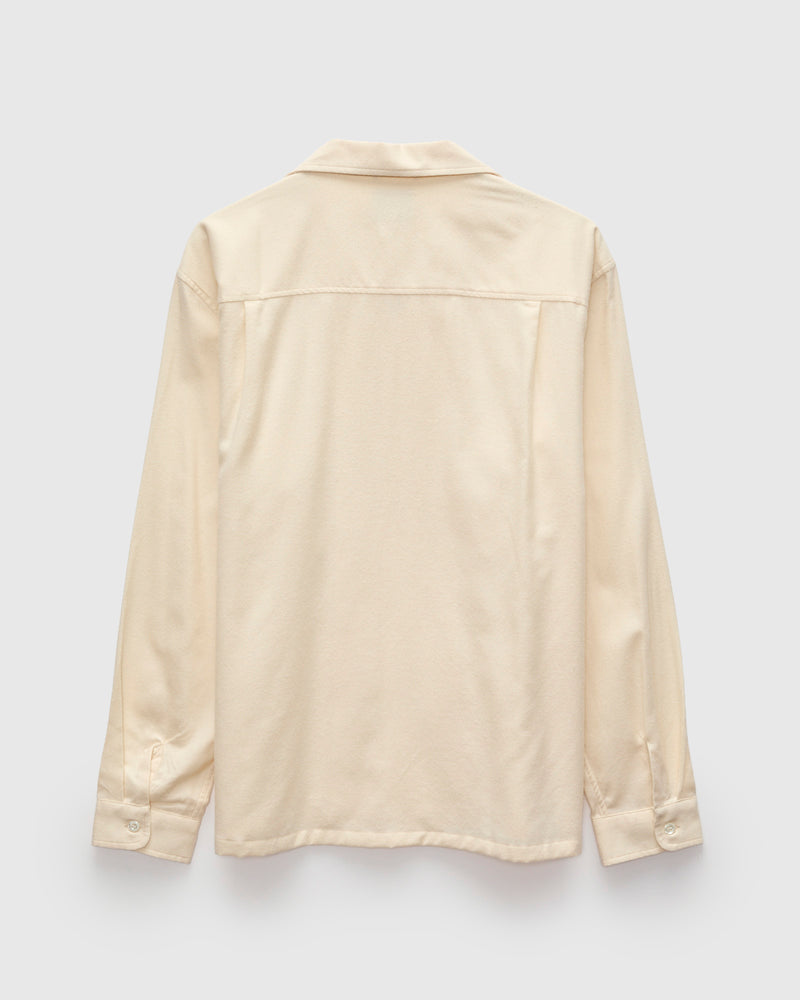 Penny Cotton Merino Flannel Shirt in Bone
