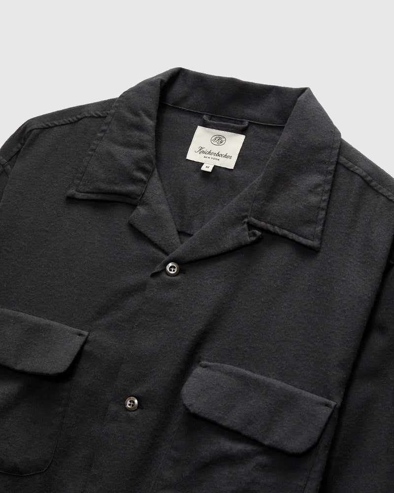 Penny Cotton Merino Flannel Shirt in Midnight