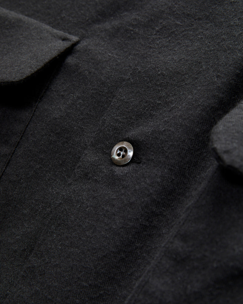 Penny Cotton Merino Flannel Shirt in Midnight