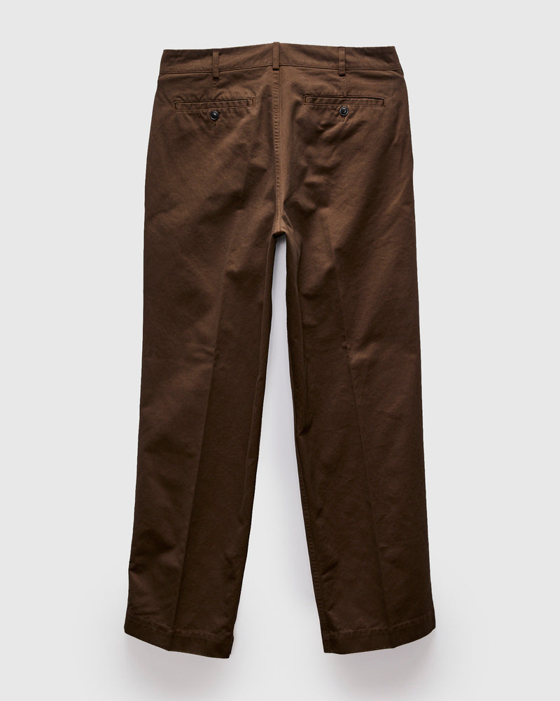 Canal Pleated TwillForm Pant in Black Olive