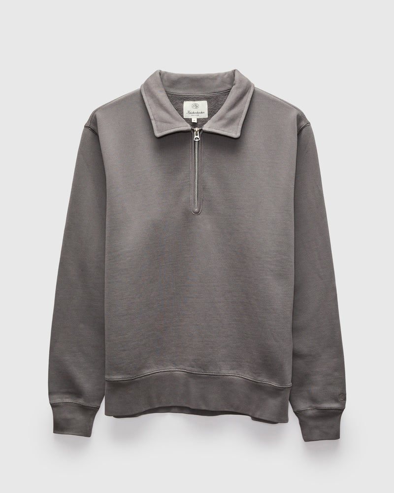 Stadium Quarter Zip Sweater in Plum
