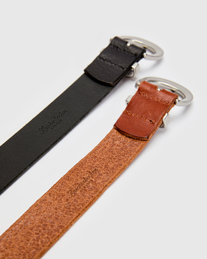 Western Bridle Leather Belt in Black