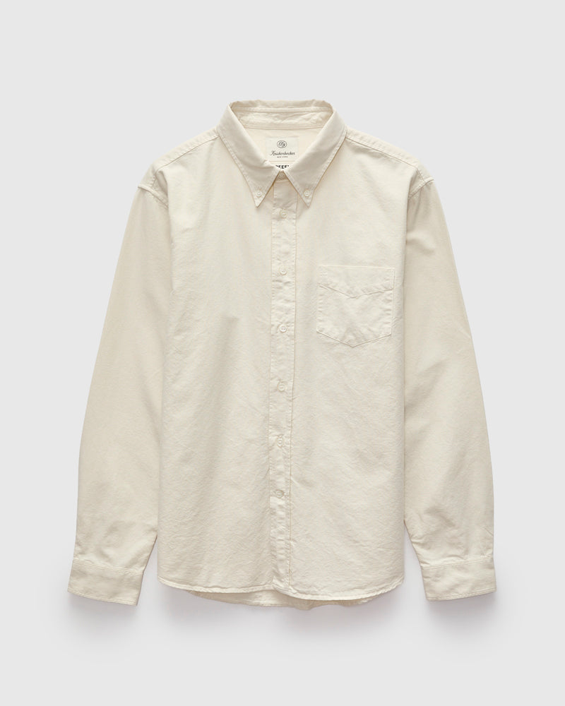 "Beefy" Cotton Oxford in Bone