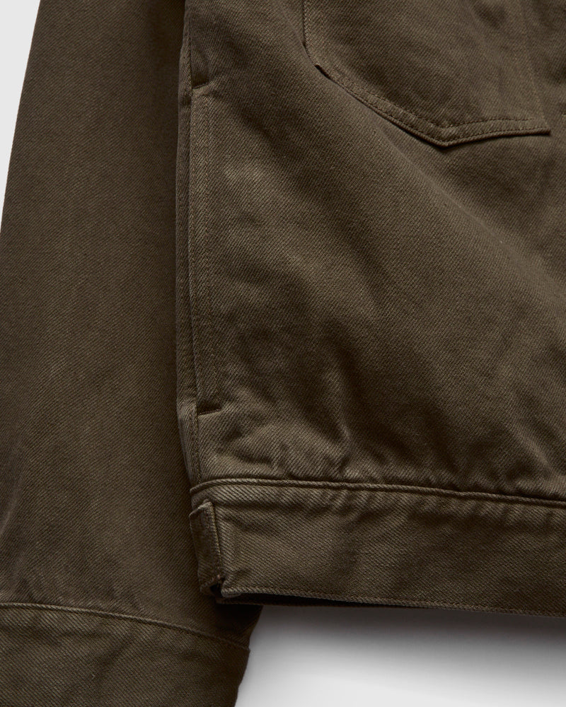 "Khaki Moss" 12.5oz Selvedge Denim Type-2 Jacket