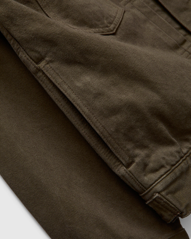 "Khaki Moss" 12.5oz Selvedge Denim Type-2 Jacket