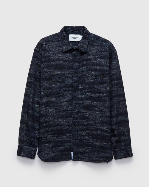 Jacquard Shirt in Indigo Tiger Camo