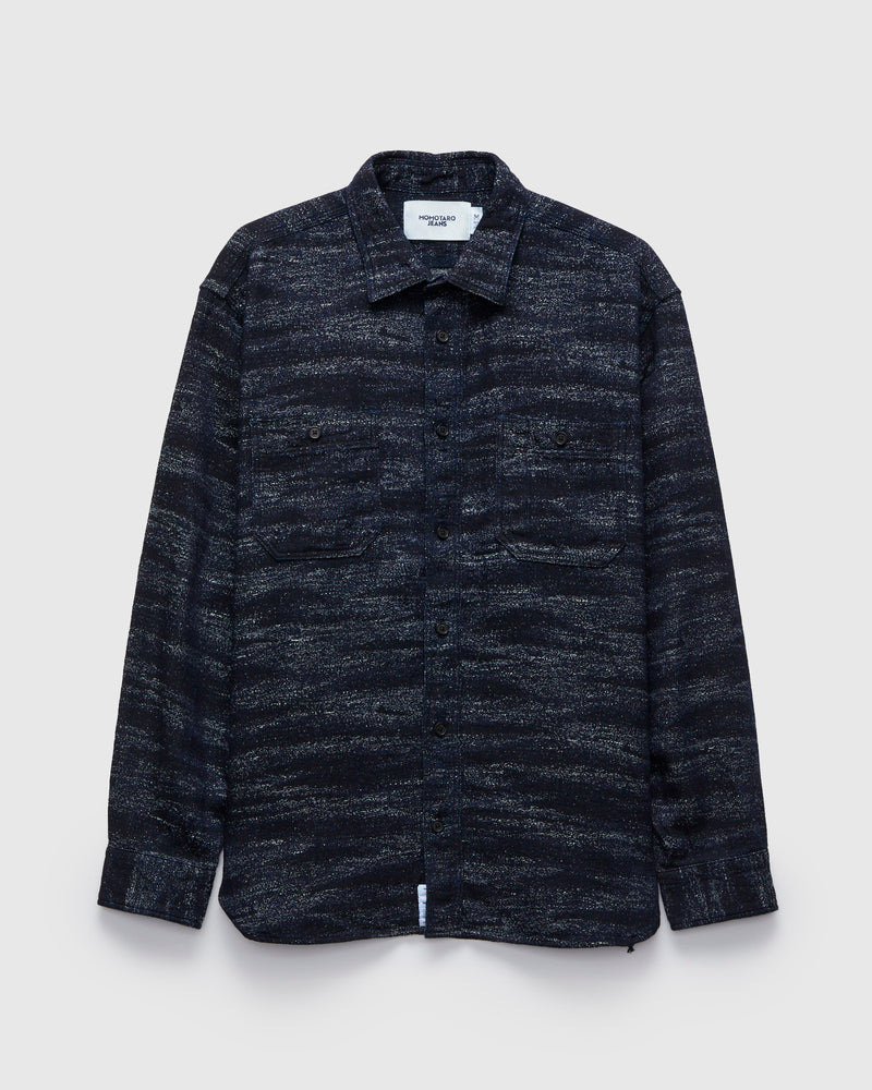 Jacquard Shirt in Indigo Tiger Camo
