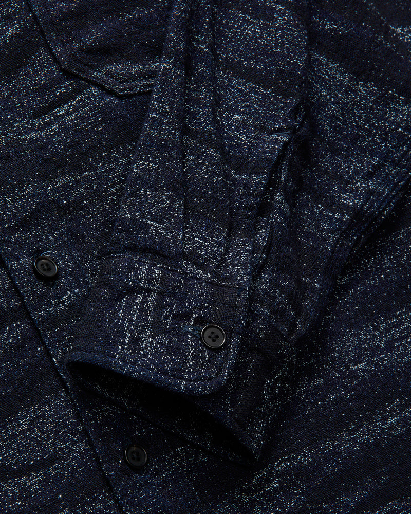 Jacquard Shirt in Indigo Tiger Camo