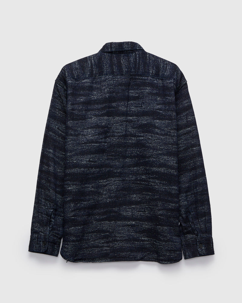 Jacquard Shirt in Indigo Tiger Camo