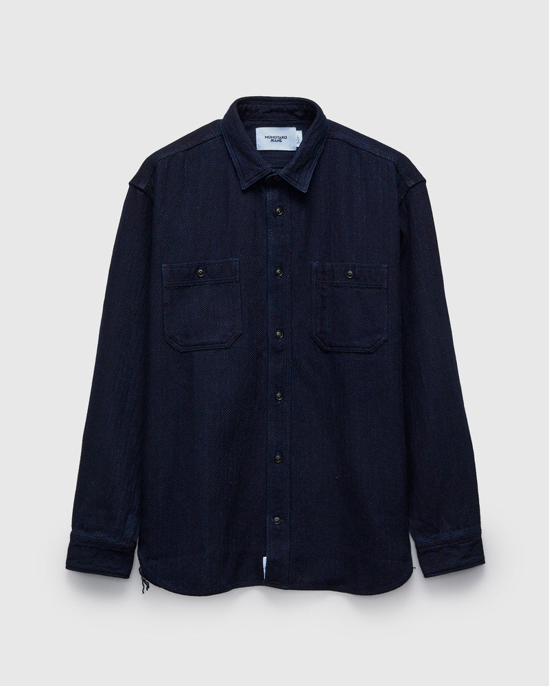 Sashiko Work Shirt in Indigo