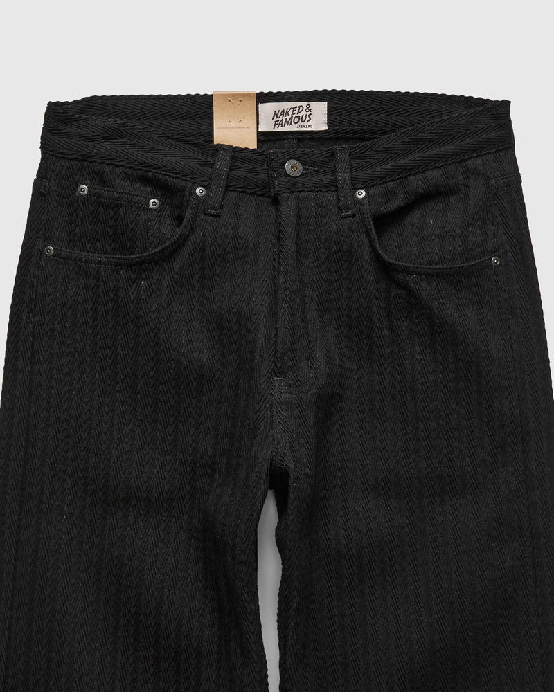 "Black Sugiaya" 12oz Herringbone Dobby Twill - Strong Guy Fit