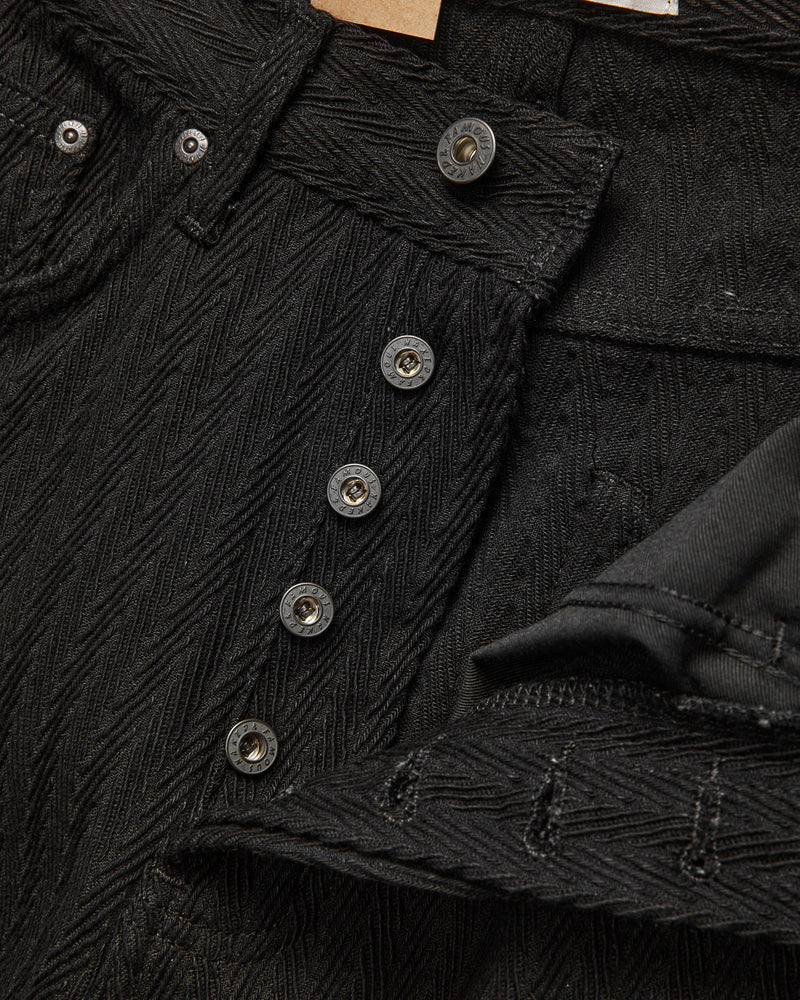 "Black Sugiaya" 12oz Herringbone Dobby Twill - Strong Guy Fit