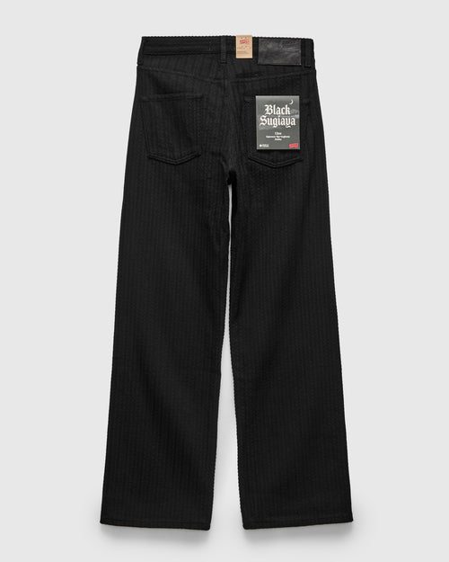"Black Sugiaya" 12oz Herringbone Dobby Twill - Strong Guy Fit