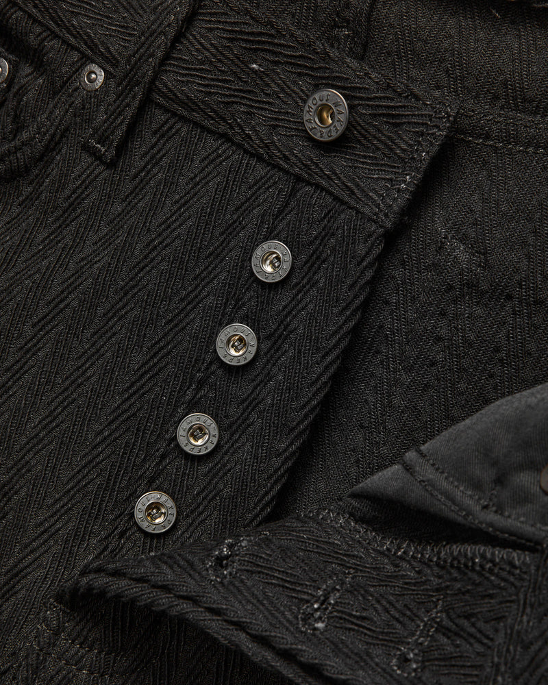 "Black Sugiaya" 12oz Herringbone Dobby Twill - True Guy Fit