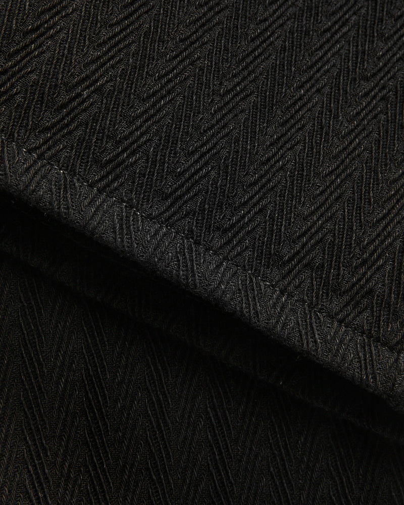 "Black Sugiaya" 12oz Herringbone Dobby Twill - Strong Guy Fit