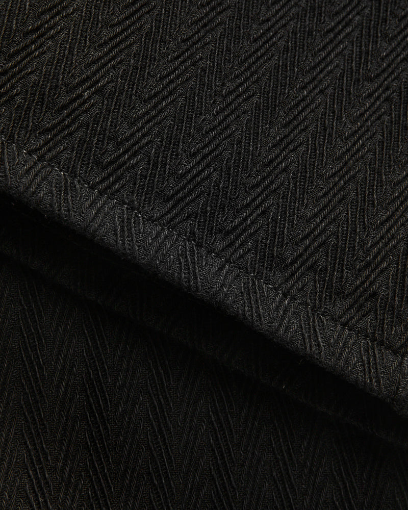 "Black Sugiaya" 12oz Herringbone Dobby Twill - True Guy Fit