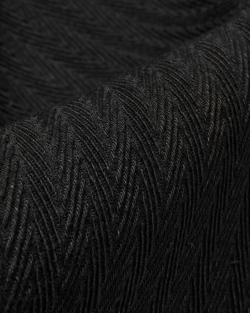 "Black Sugiaya" 12oz Herringbone Dobby Twill - Strong Guy Fit