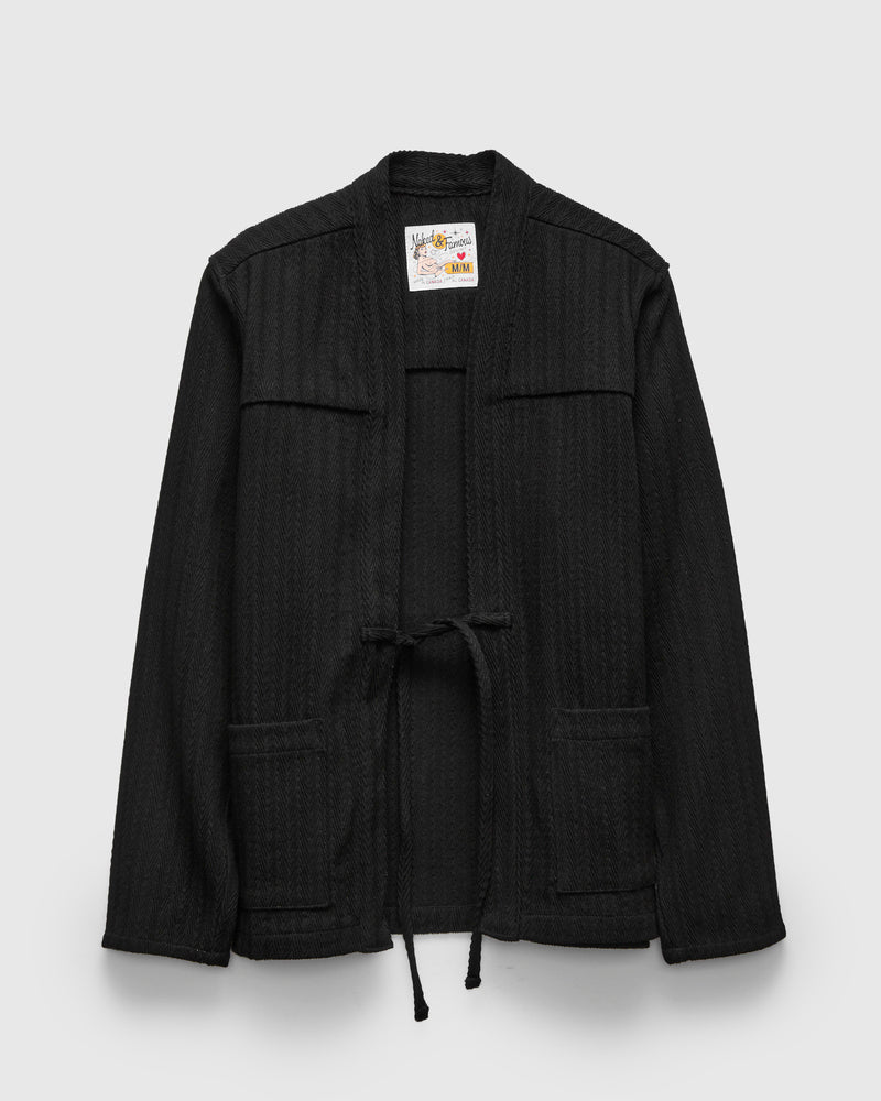"Sugiaya" Kimono Shirt in Black