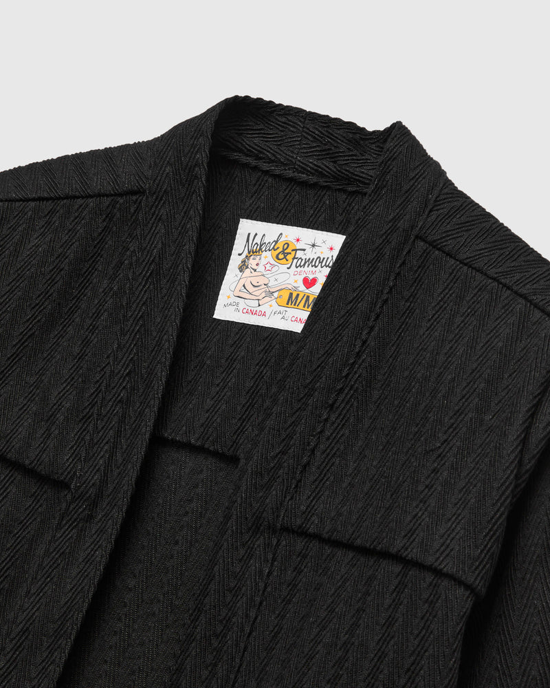 "Sugiaya" Kimono Shirt in Black