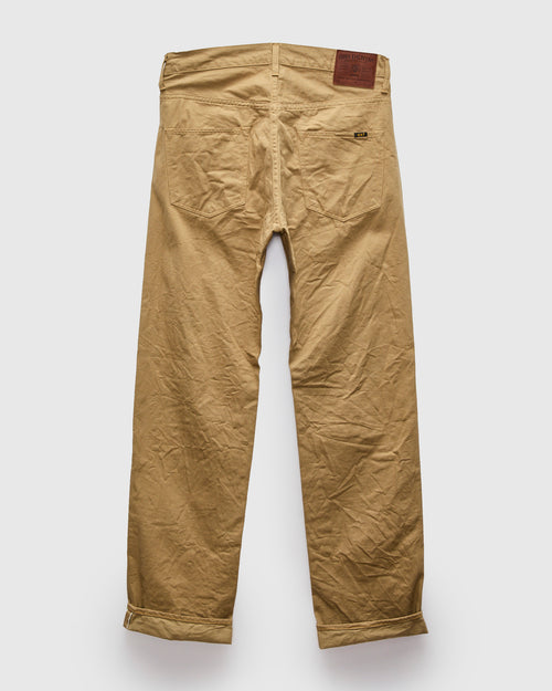 9.5oz Just Right Selvedge Chino in Khaki Beige