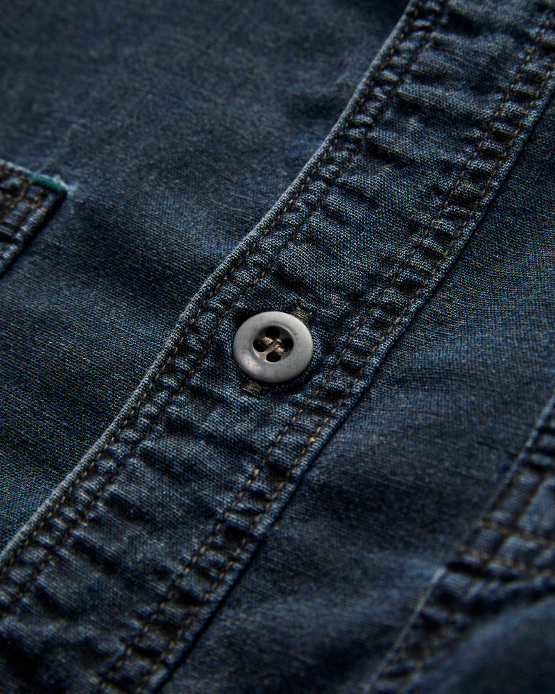 5oz Chambray Workshirt in Charcoal Overdye