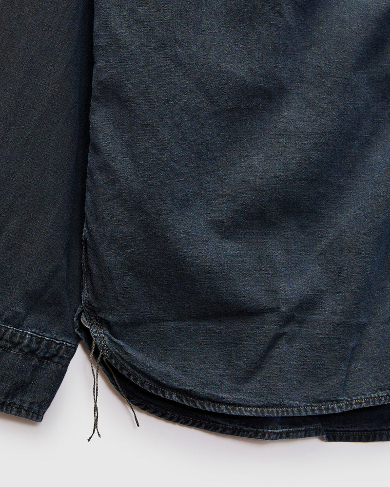 5oz Chambray Workshirt in Charcoal Overdye