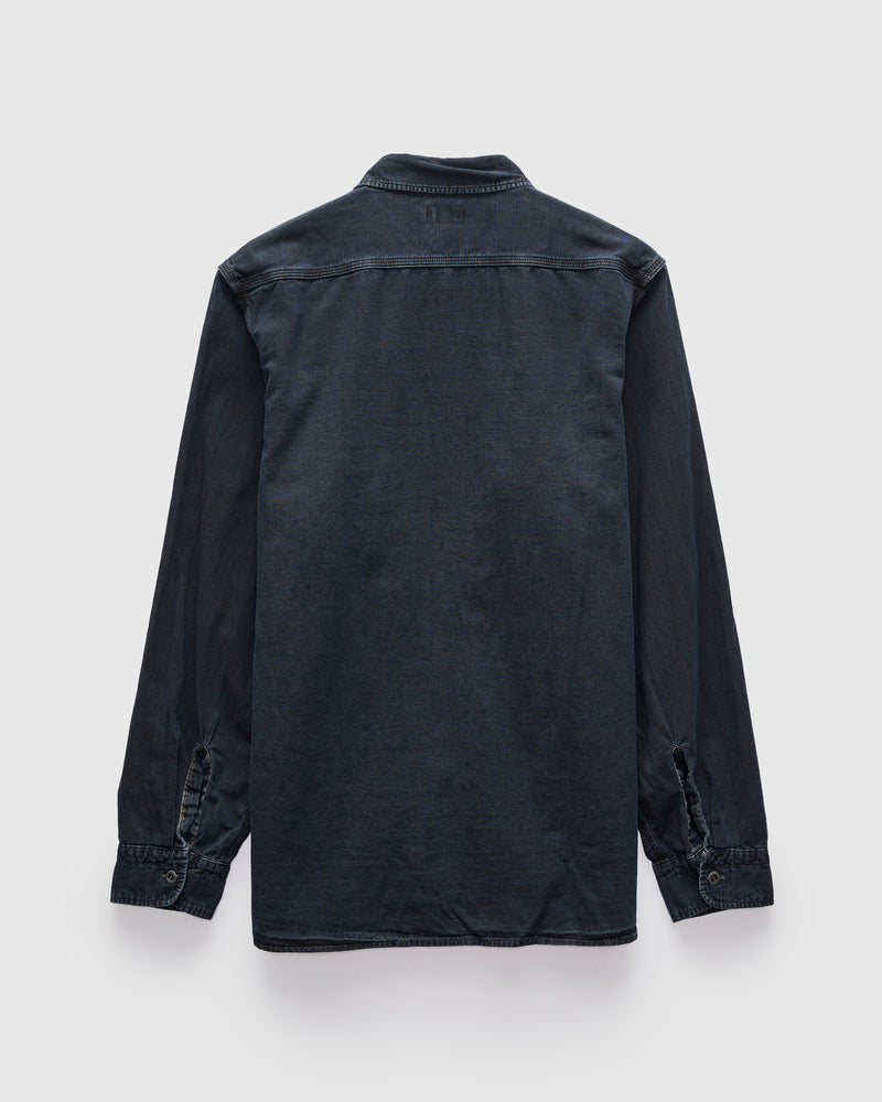 5oz Chambray Workshirt in Charcoal Overdye