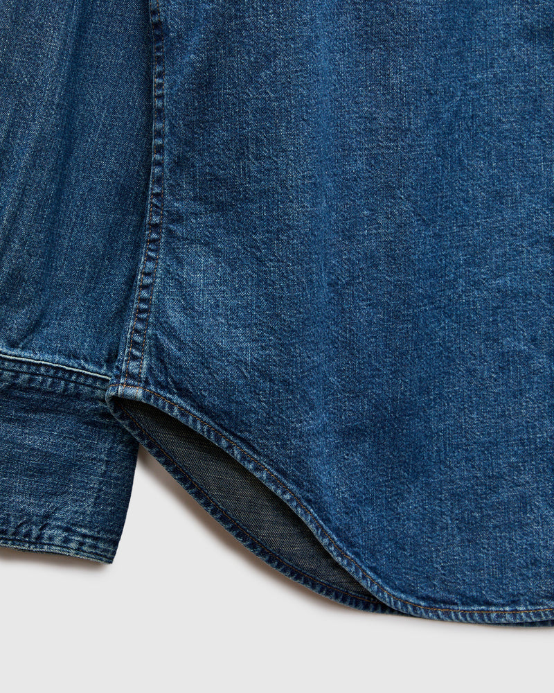 Denim Western Shirt in Vintage Indigo