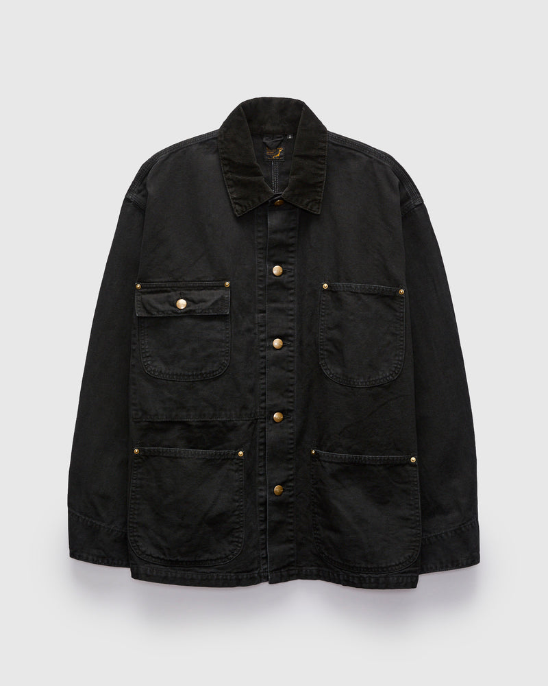Relaxed Fit Oxford Coverall in Black
