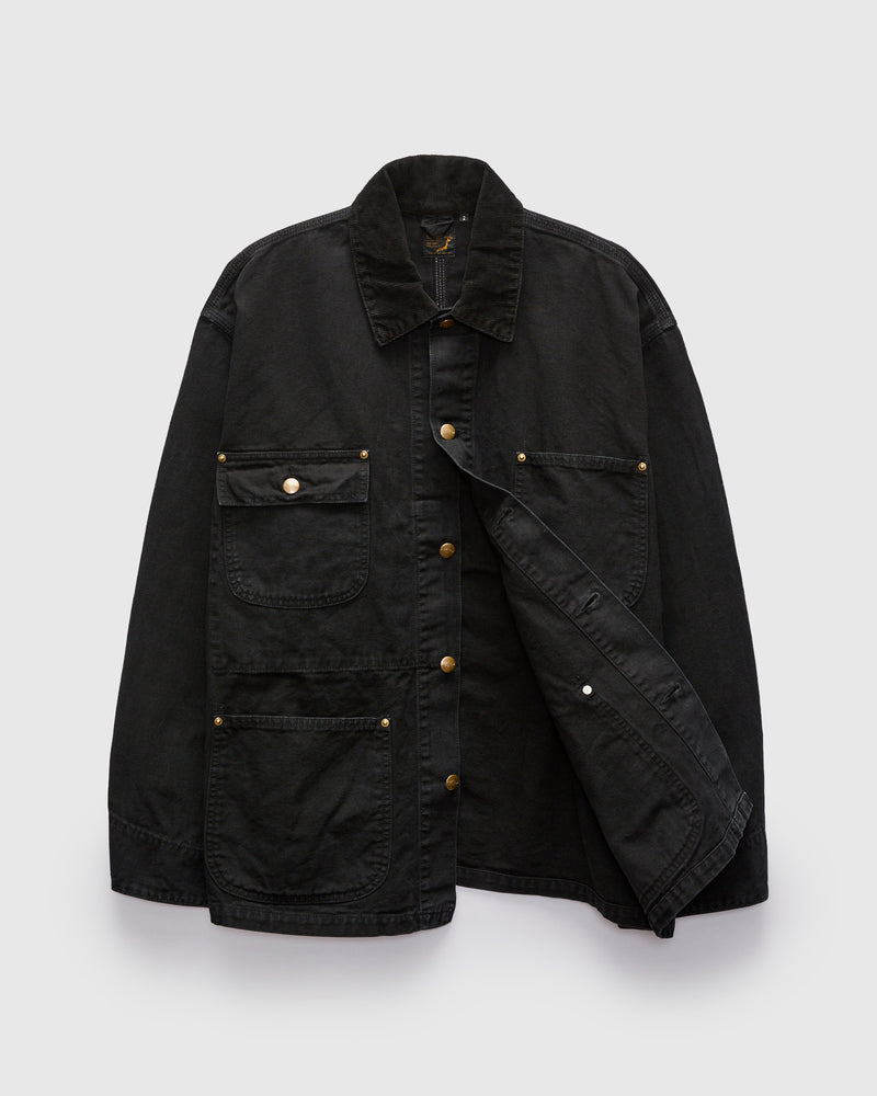 Relaxed Fit Oxford Coverall in Black