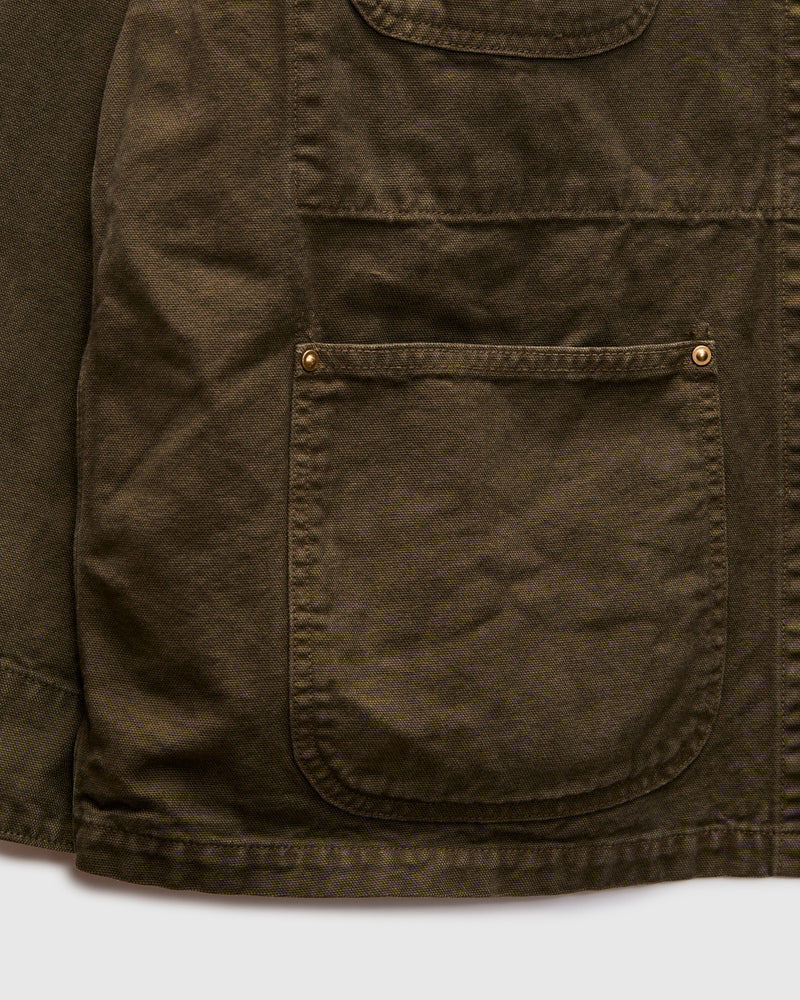 Relaxed Fit Oxford Coverall in Coffee Brown