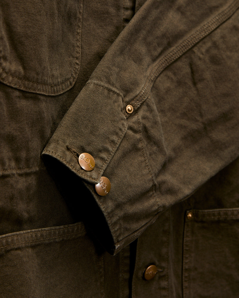 Relaxed Fit Oxford Coverall in Coffee Brown