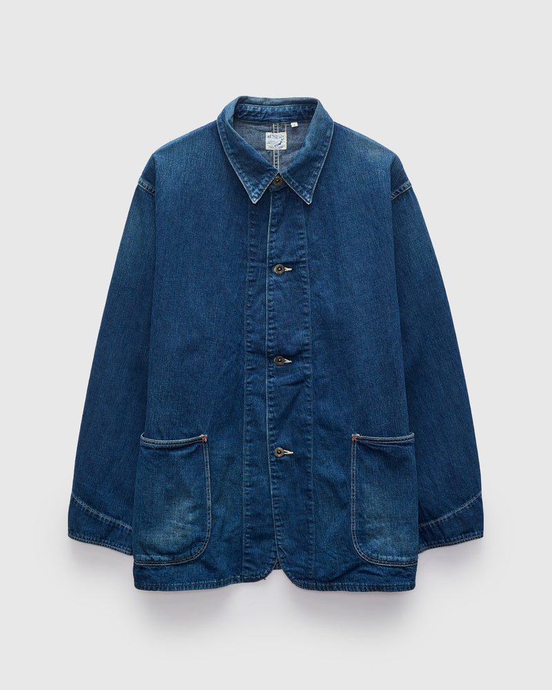 WWII Simplified Denim Coverall in Vintage Indigo