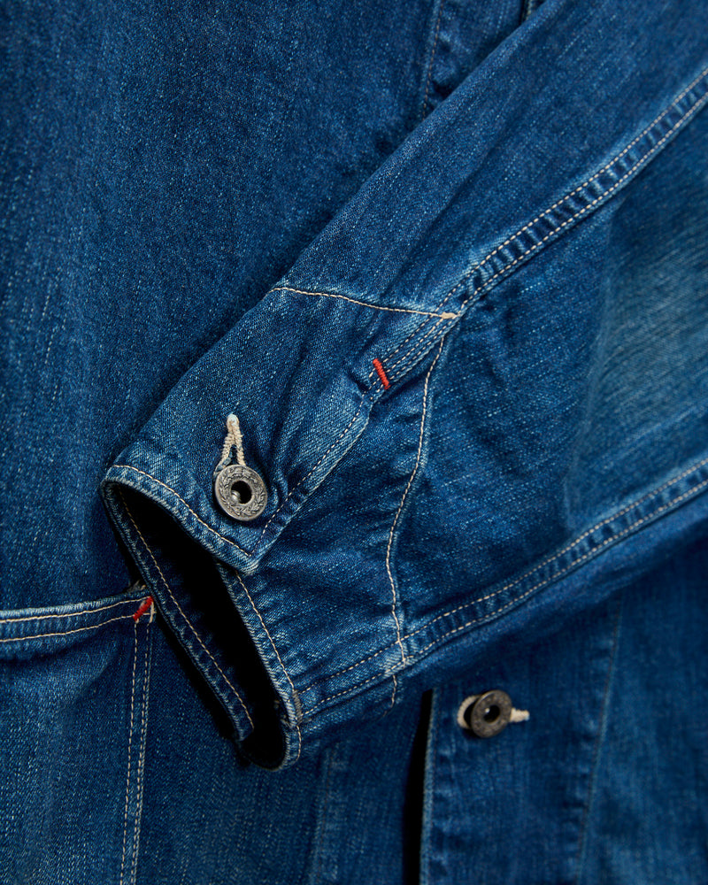 WWII Simplified Denim Coverall in Vintage Indigo