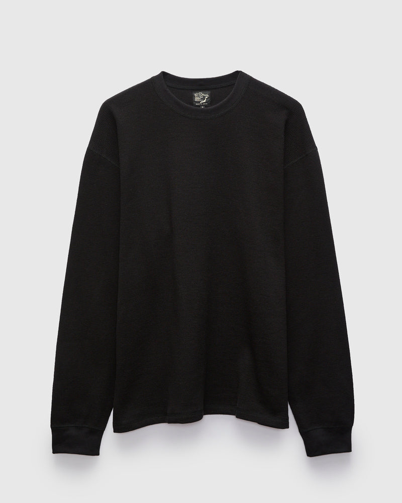 Waffle Long Sleeve in Black