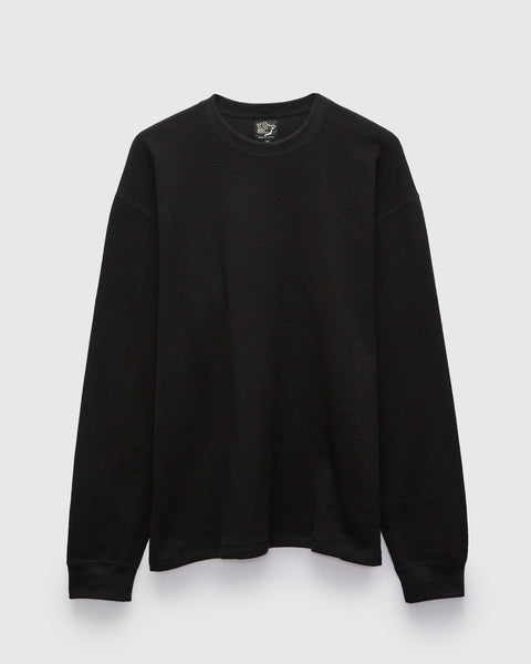 Waffle Long Sleeve in Black – Blue Owl Workshop