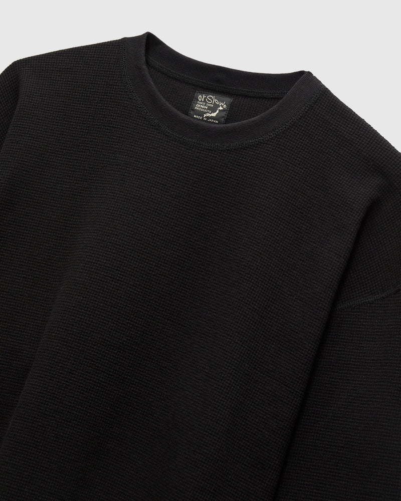 Waffle Long Sleeve in Black